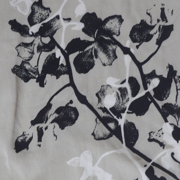 Casual Corner 100% Silk Sheath Dress Sz 14 Beige Black Floral Sleeveless GUC - Picture 8 of 11